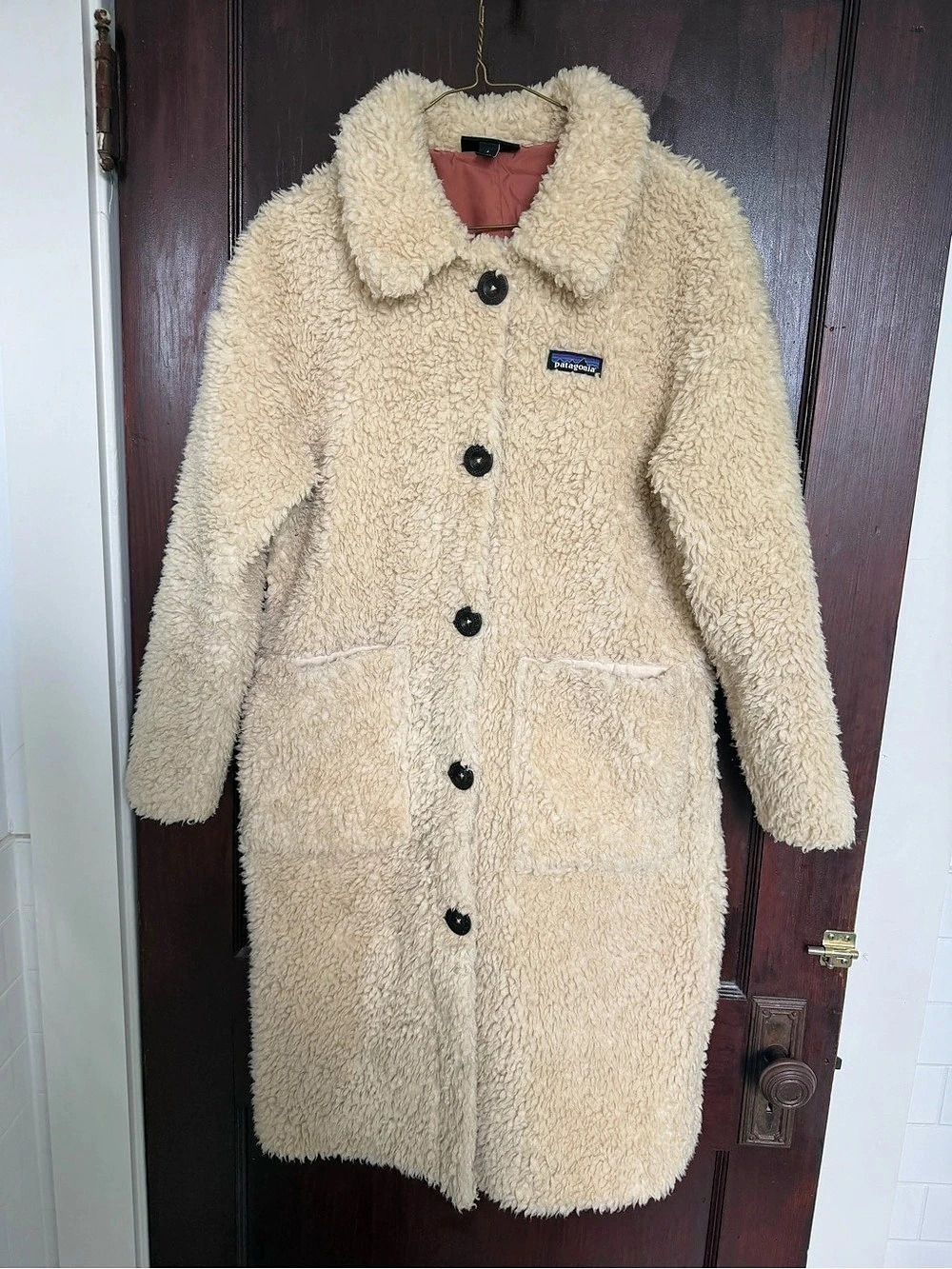 Patagonia Los Gatos Long Coat in Cream Size Small